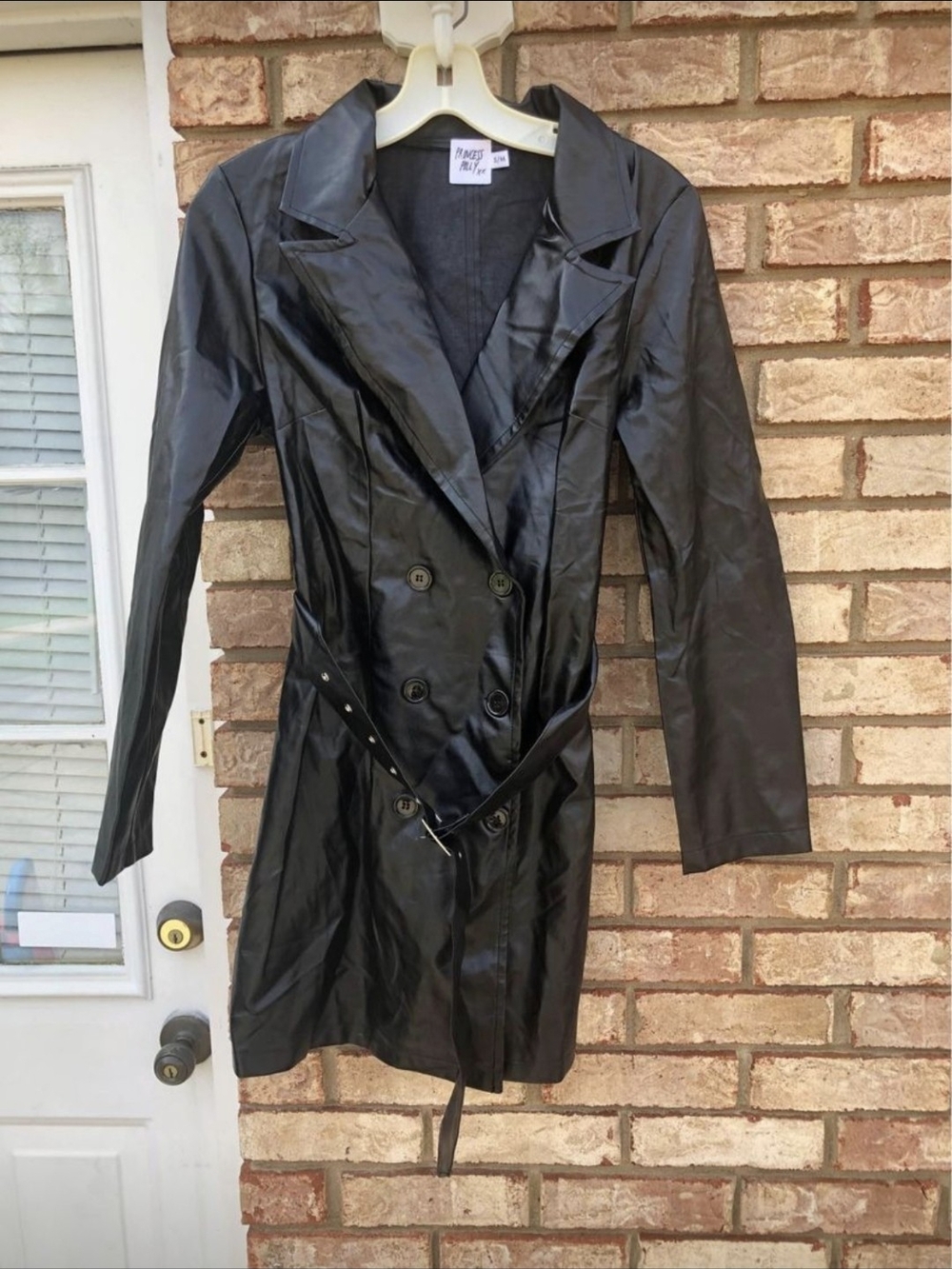 New Women’s Princess Polly Black Pleather Jacket, Size Small/Medium